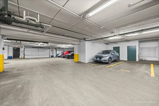 a view of parking area