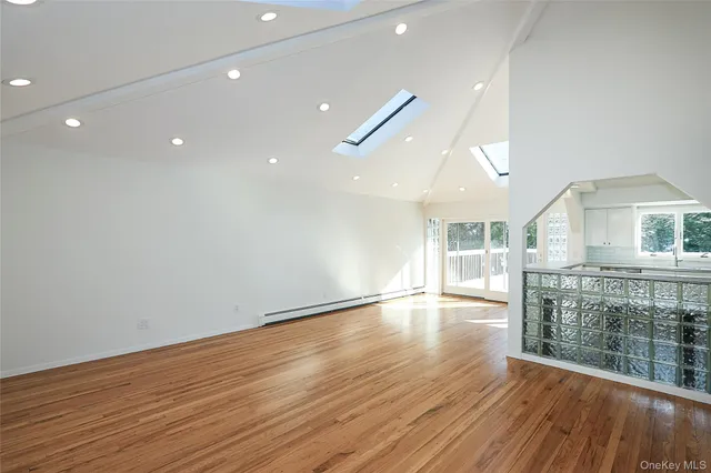 a view of livingroom with wooden floor