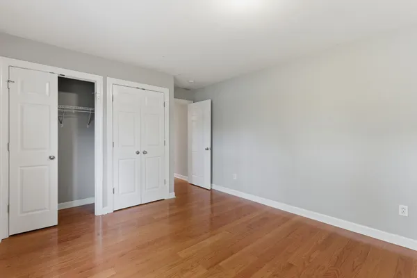 a view of small space with racks on the wall