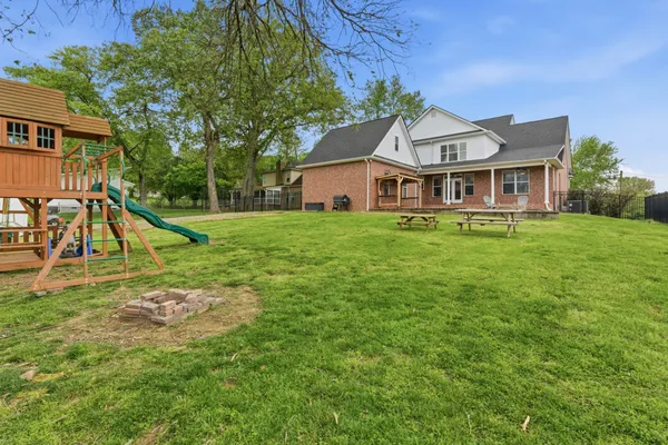 a house view with a garden space