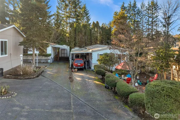 a car parked in front of a house