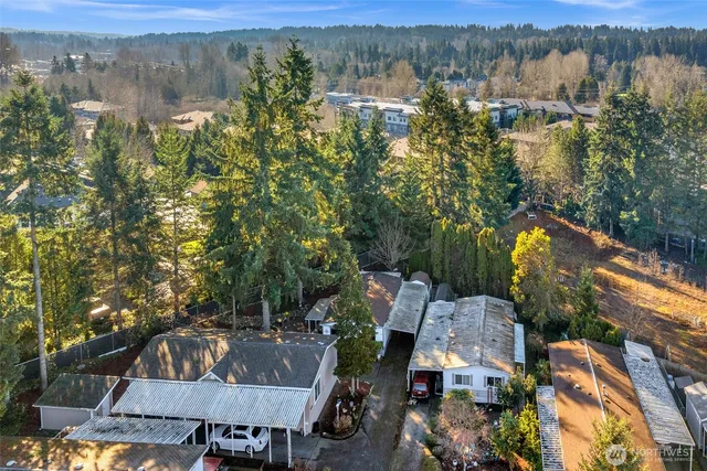 an aerial view of multiple house