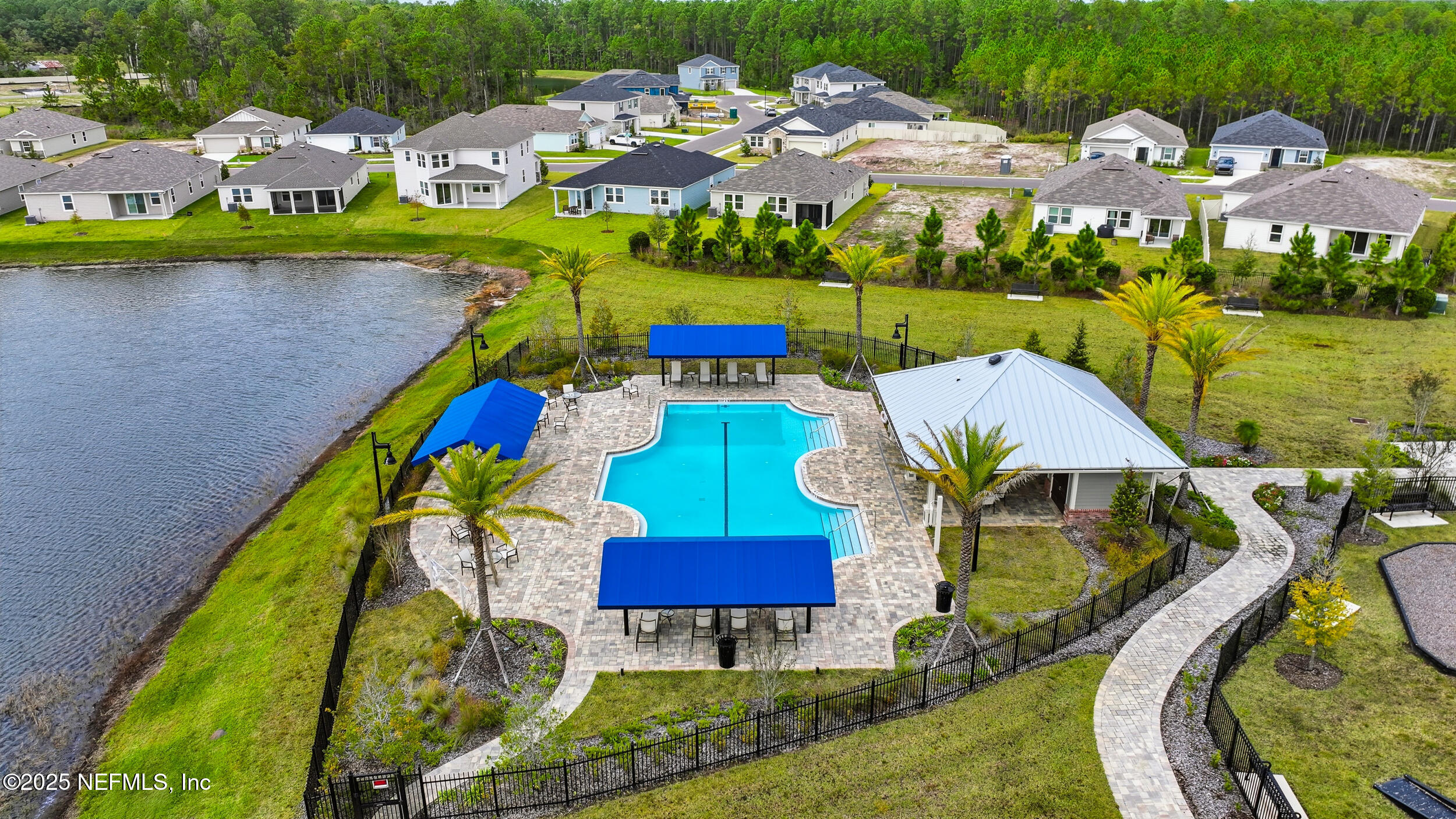 11183 Stapleton Drive Jacksonville, FL 32222 - Photo 41 of 43 an aerial view of a house with a swimming pool yard and outdoor seating
