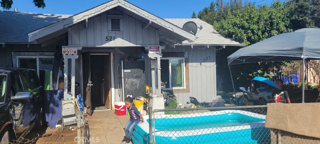 a front view of a house