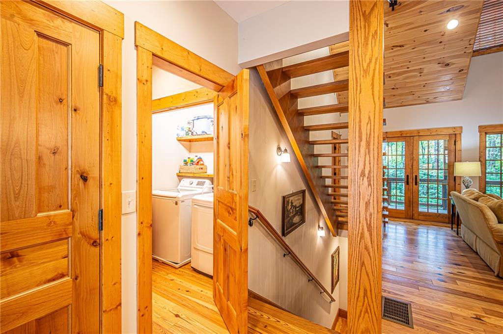 1038 Wilkins Cove Road Suches, GA 30572 - Photo 34 of 89 a view of an entryway with wooden floor and door