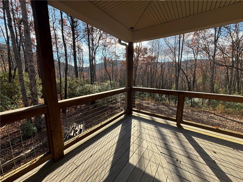1038 Wilkins Cove Road Suches, GA 30572 - Photo 76 of 89 a view of balcony with wooden floor