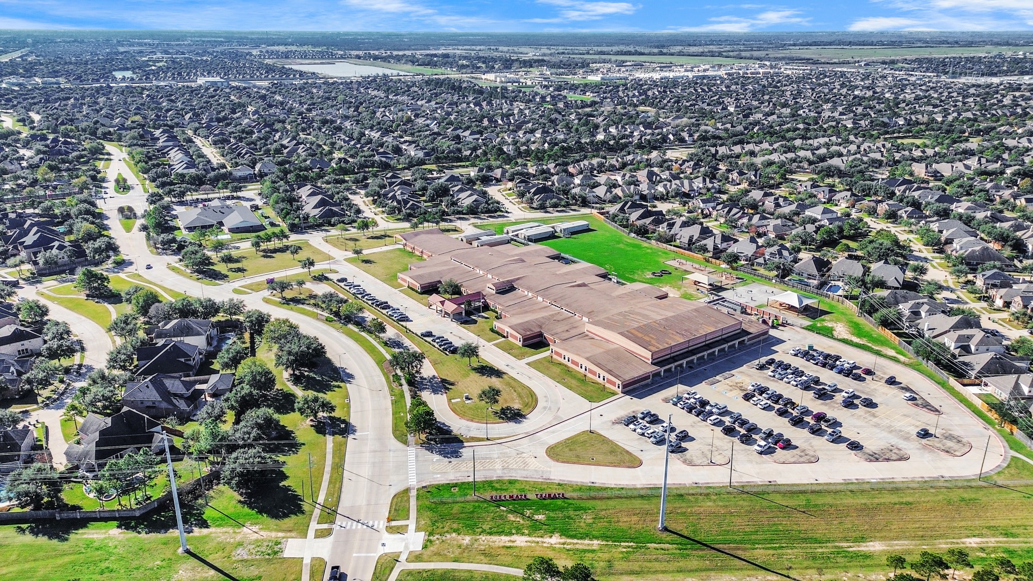 10410 Mossback Pine Road Katy, TX 77494 - Photo 32 of 34 an aerial view of a house with a ocean view