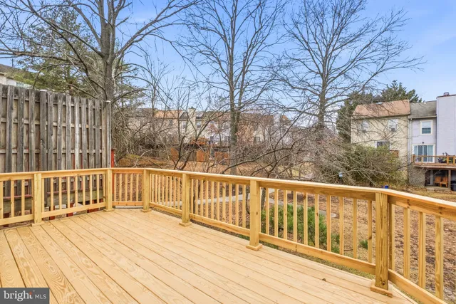 a view of a wooden roof deck