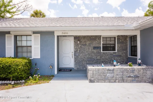 a front view of a house