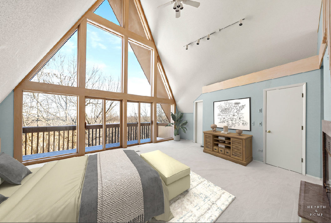 7814 North Pillow Hill Road Spring Grove, IL 60081 - Photo 21 of 62 a bed room with a bed and a large window