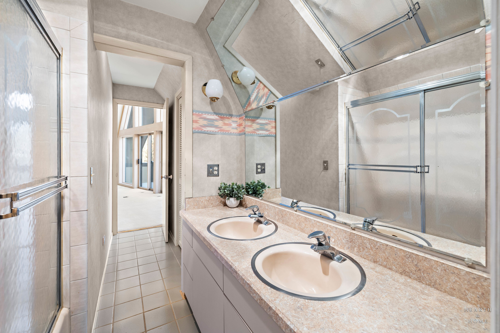 7814 North Pillow Hill Road Spring Grove, IL 60081 - Photo 32 of 62 a bathroom with a sink double vanity and a mirror