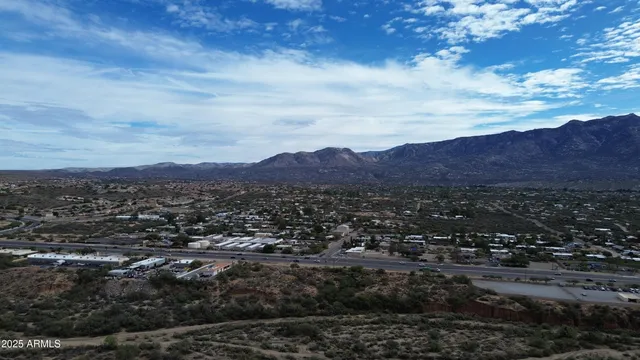 a view of city and mountain