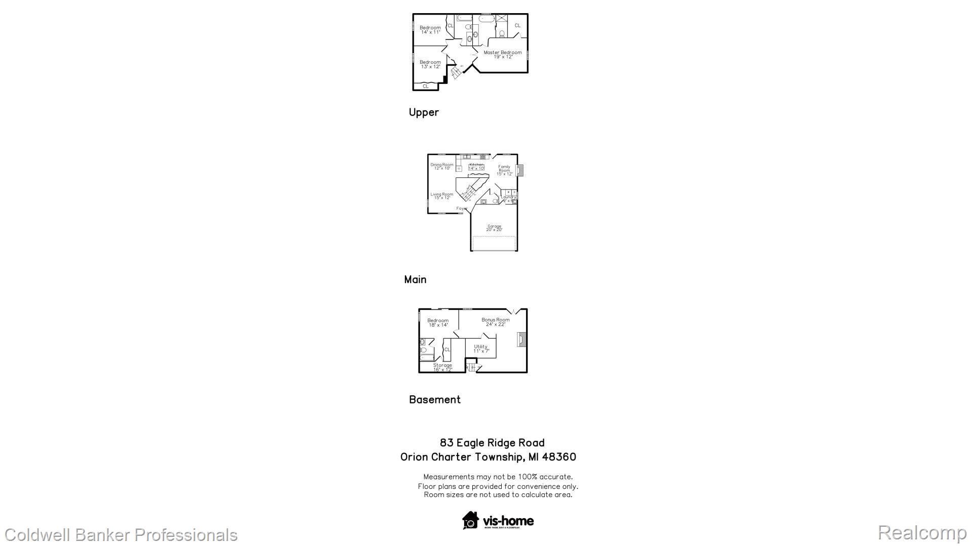 83 Eagle Ridge Road Lake Orion, MI 48360 - Photo 43 of 43 83 Eagle Ridge Road ~ Complete Floor Plan