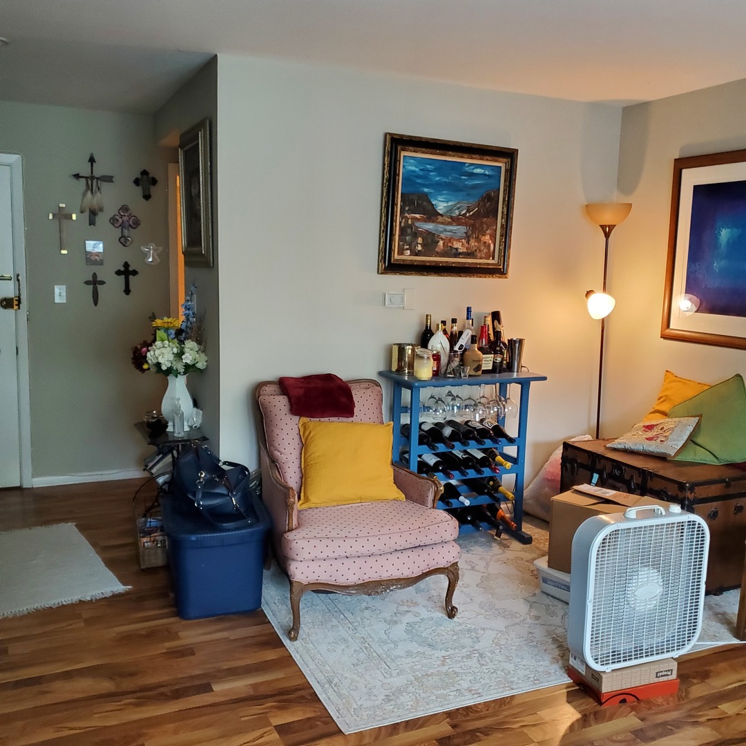 910 Washington Street, Unit 1A Evanston, IL 60202 - Photo 4 of 14 a living room with furniture and wooden floor