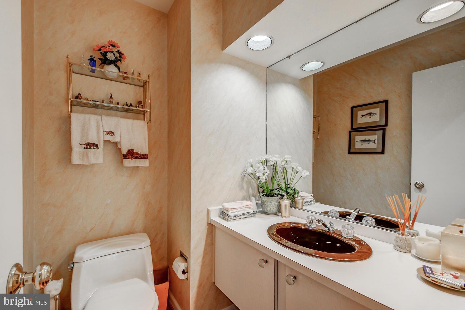3408 Englemeade Road Baltimore, MD 21208 - Photo 22 of 46 FOYER BATH WITH WOOD FLOORS