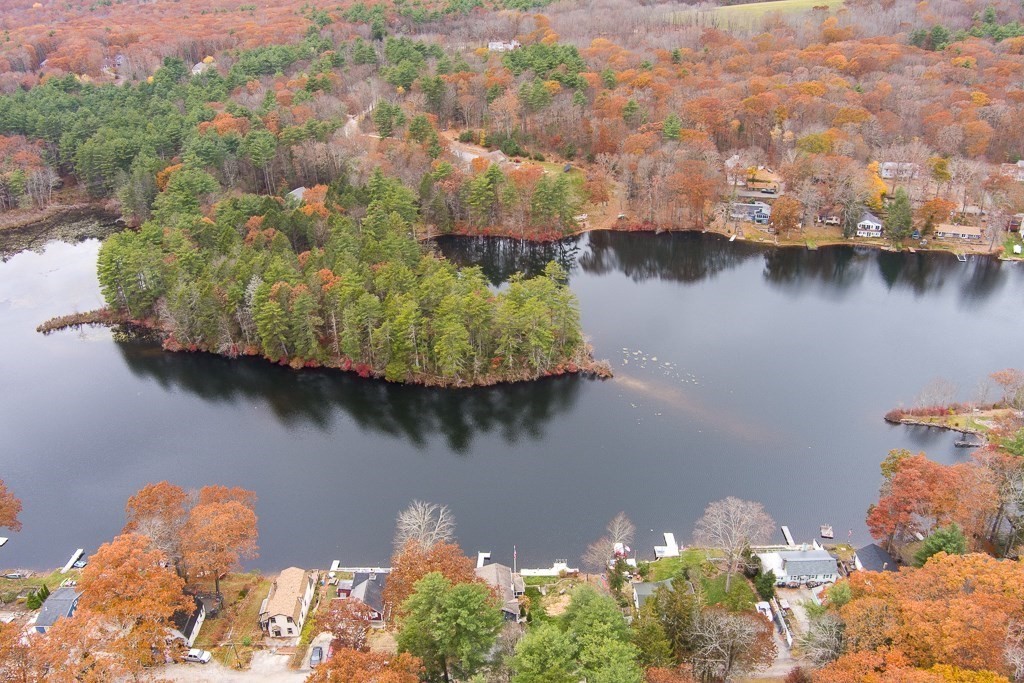 59 Cranberry Meadow Shore Road Charlton, MA 01507 - Photo 36 of 36 an aerial view of a house with a lake view