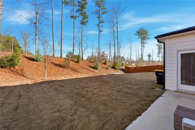 a view of outdoor space with seating area