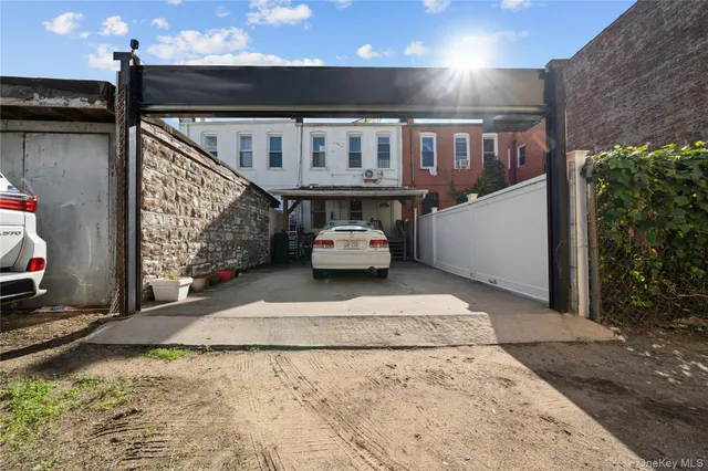a car parked in front of house