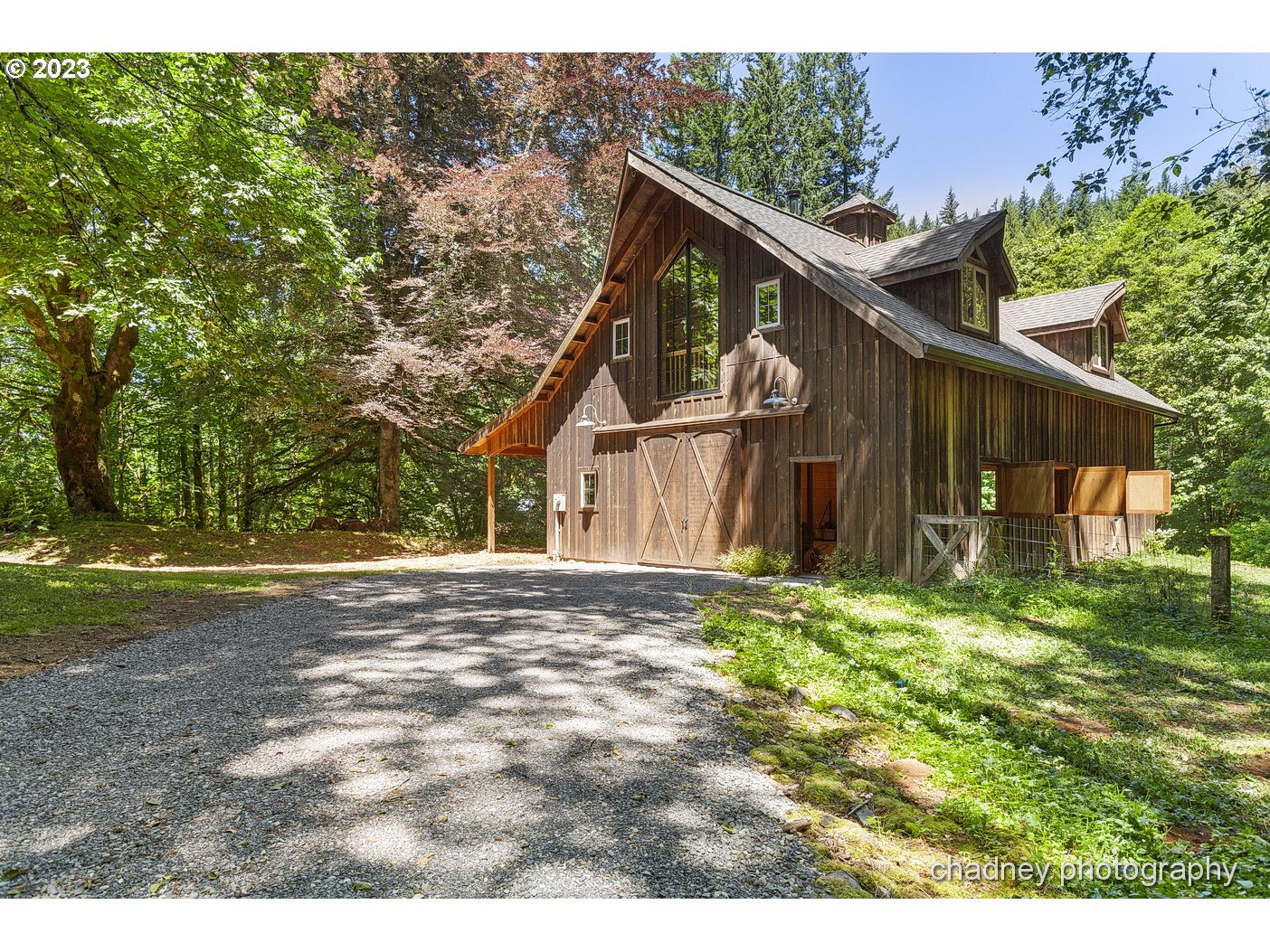 2847 Northeast Brower Road Corbett, OR 97019 - Photo 28 of 48 a backyard of a house with lots of green space