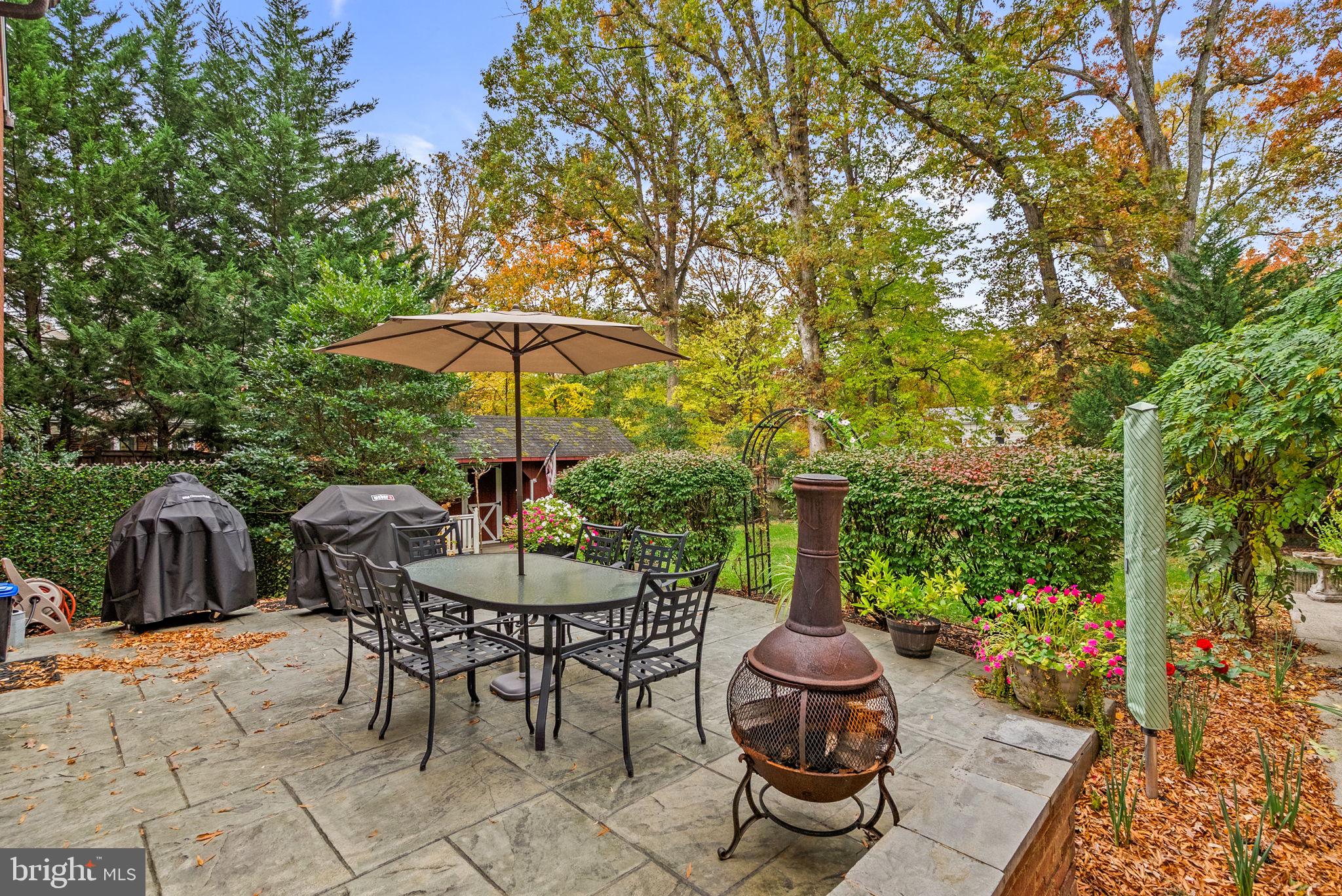 4111 Clagett Road Hyattsville, MD 20782 - Photo 52 of 61 a view of a patio with a table and chairs and a barbeque