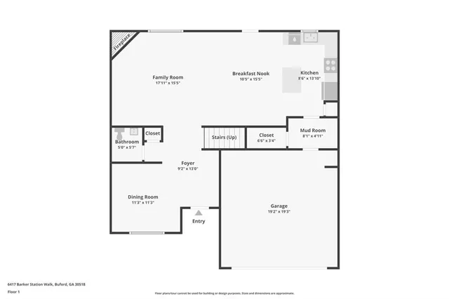 a picture of a room with a white wall and sign