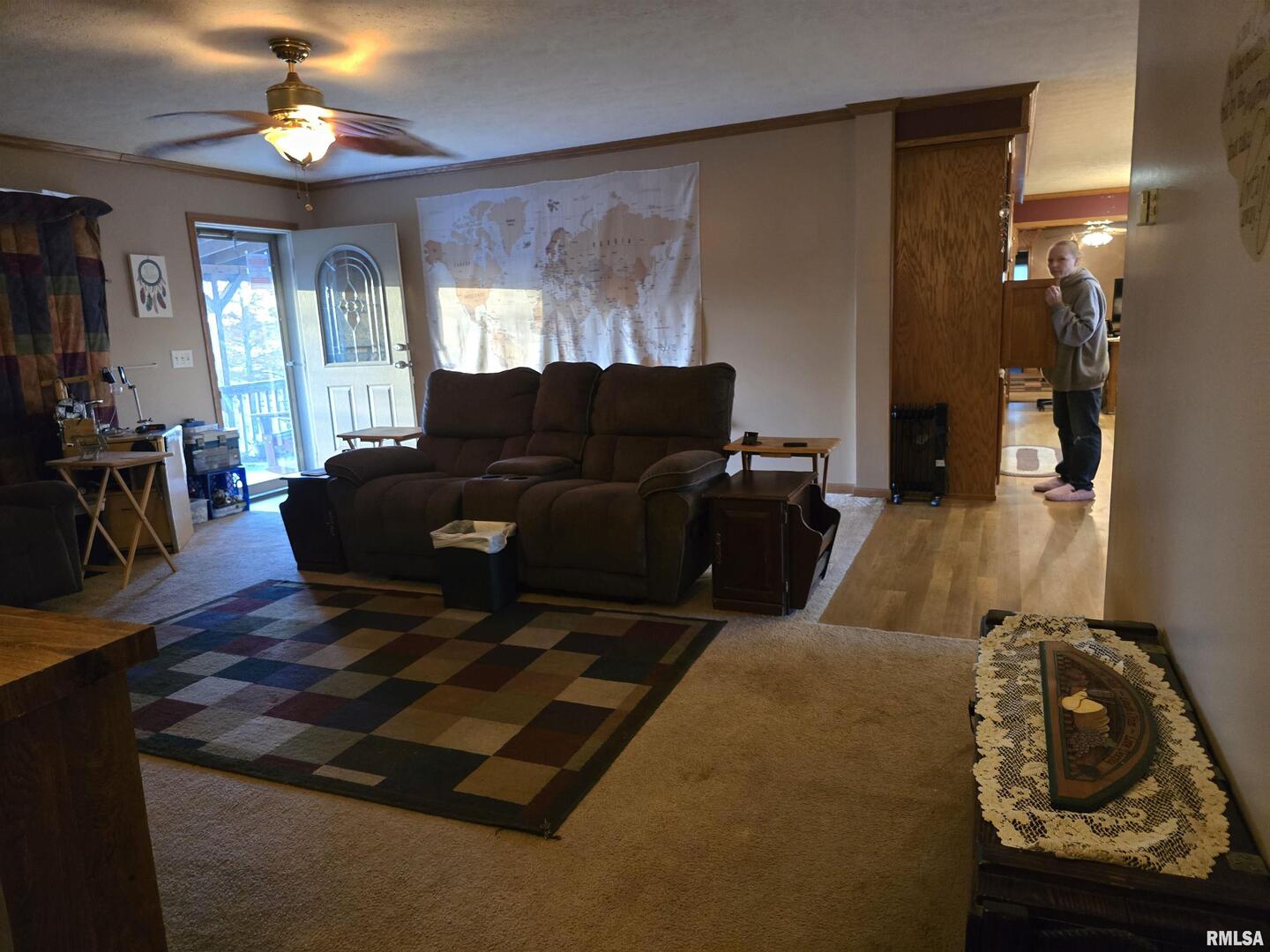 13960 Meridian Road Carterville, IL 62918 - Photo 7 of 18 a living room with furniture and a chandelier