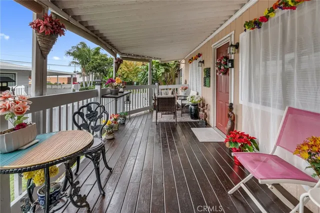 a outdoor space with furniture