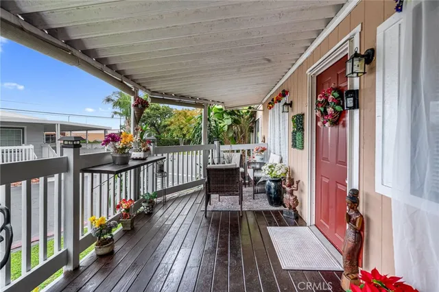 a view of balcony with chairs