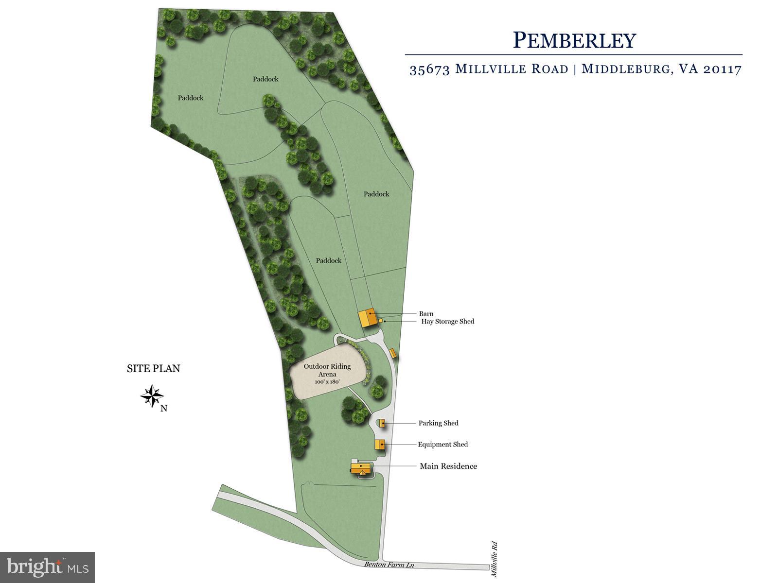 35673 Millville Road Middleburg, VA 20117 - Photo 27 of 53 Site Plan for Pemberley