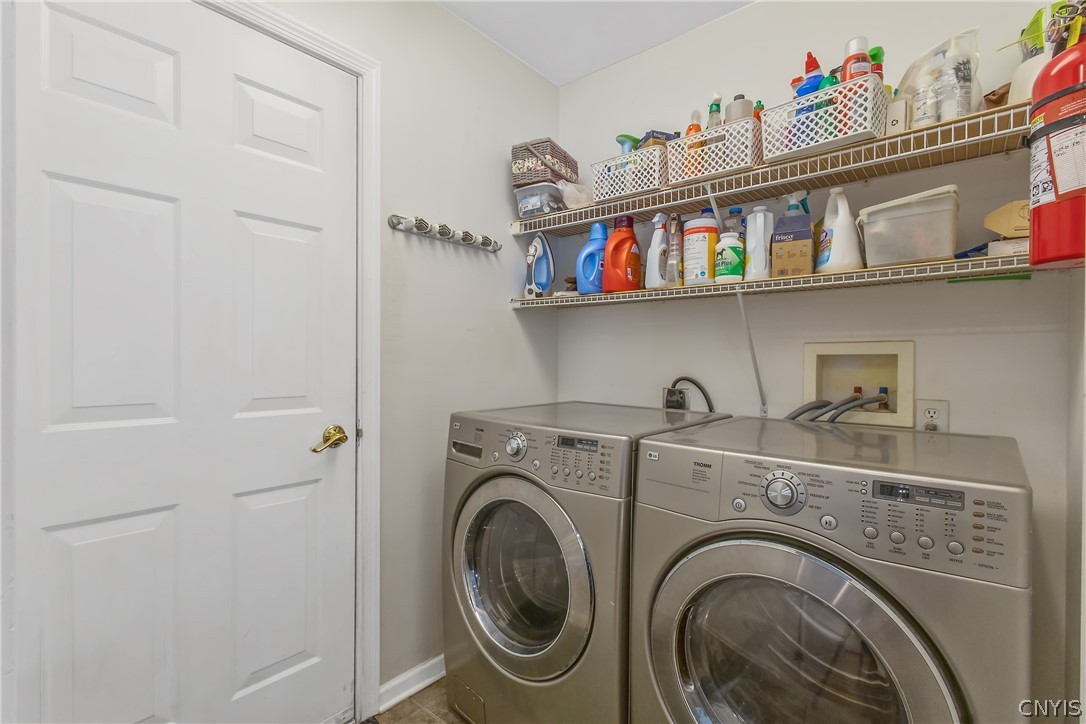 8294 Luchsinger Lane Lysander, NY 13027 - Photo 22 of 47 First floor laundry room -- washer and dryer are i