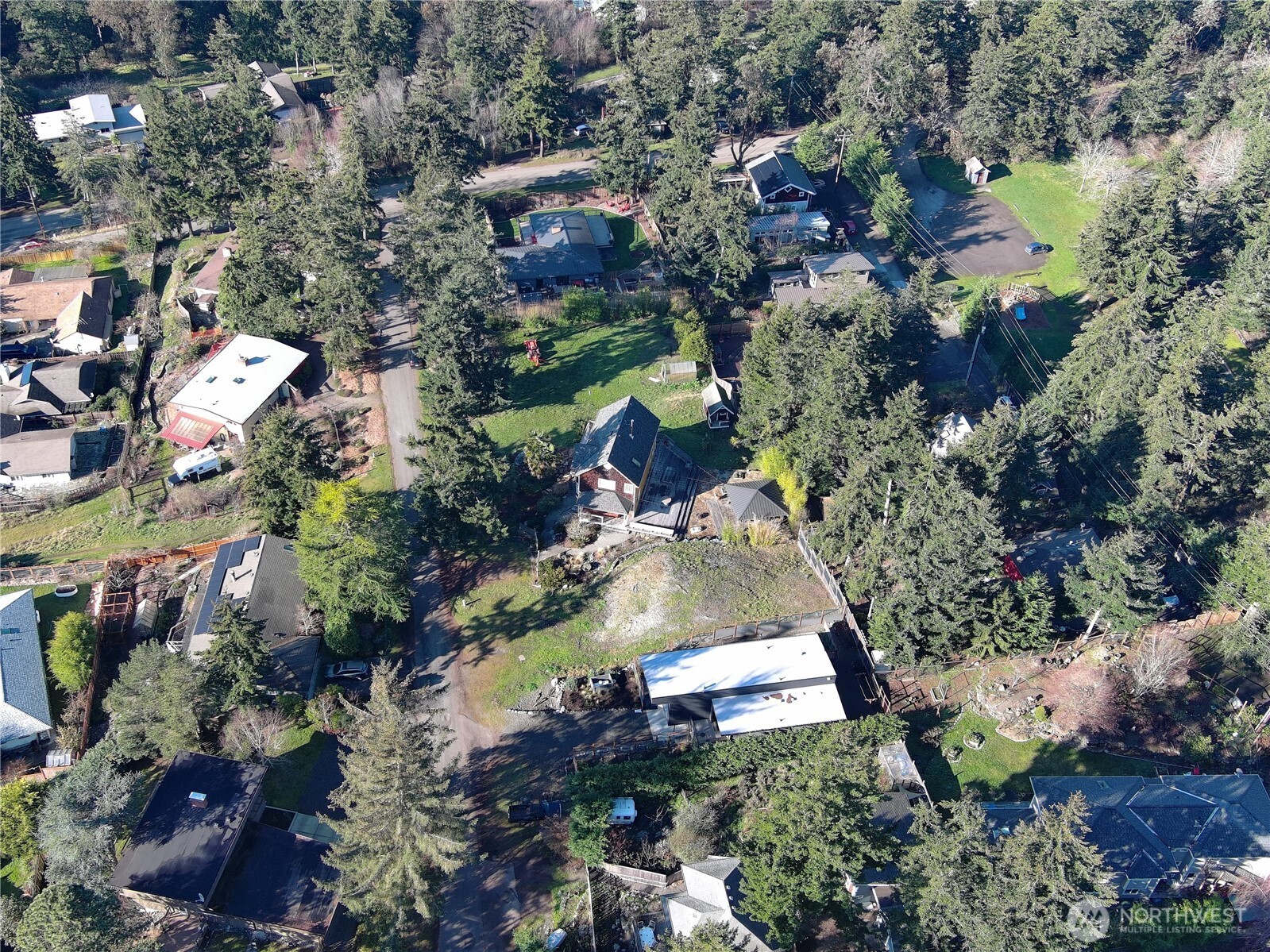 9999 P Street Port Townsend, WA 98368 - Photo 20 of 25 an aerial view of residential house with outdoor space and trees all around