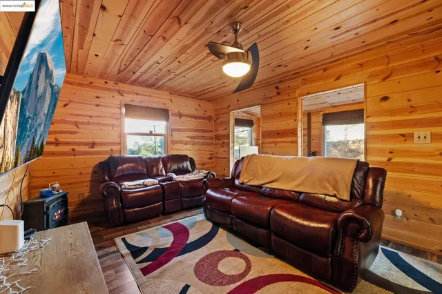 a outdoor living space with furniture