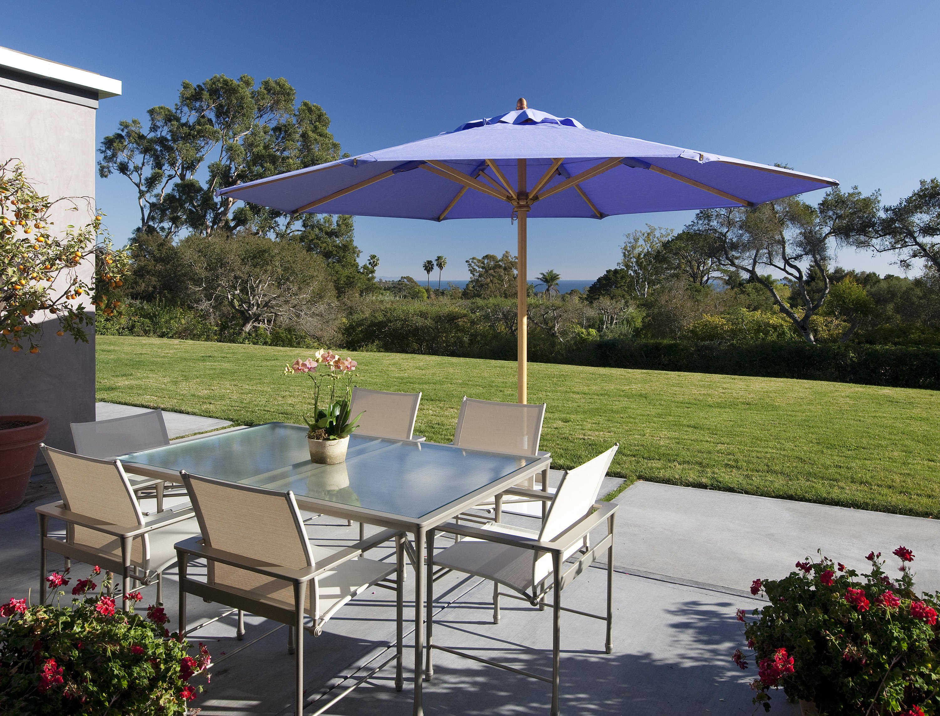 616 Hot Springs Road Santa Barbara, CA 93108 - Photo 17 of 26 a view of a chairs and table in the garden