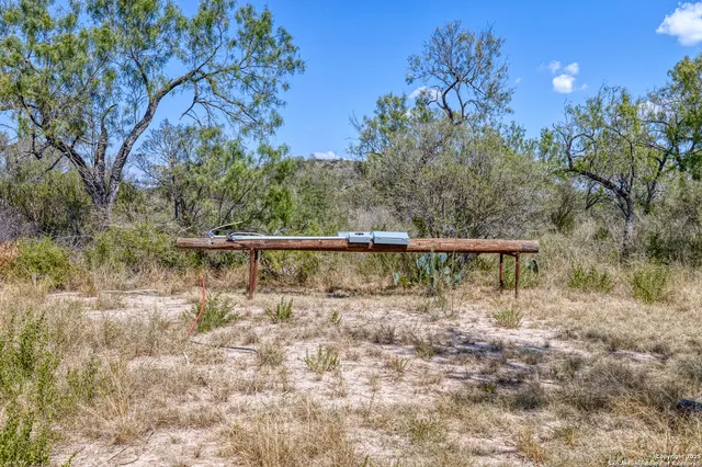 a view of backyard with green space