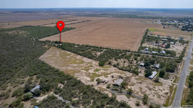 a view of a city with a tree in the background