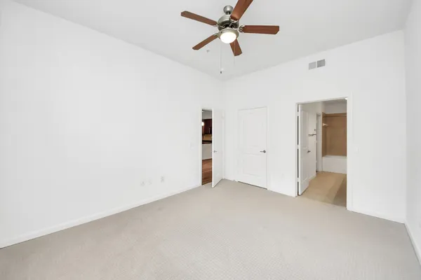 a view of small space with racks on the wall