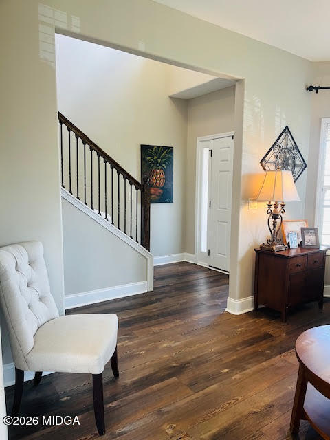 121 Presidents Way Forsyth, GA 31029 - Photo 7 of 25 a view of a hallway with wooden floor and furniture