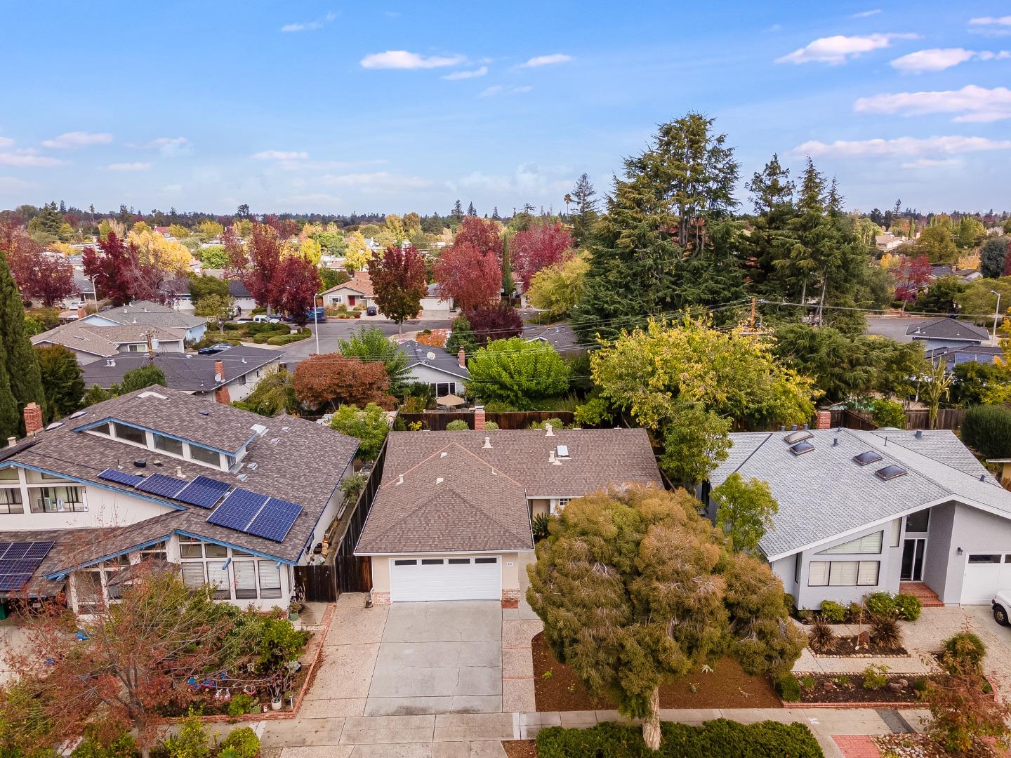 831 Flin Way Sunnyvale, CA 94087 - Photo 43 of 55 an aerial view of residential houses with outdoor space