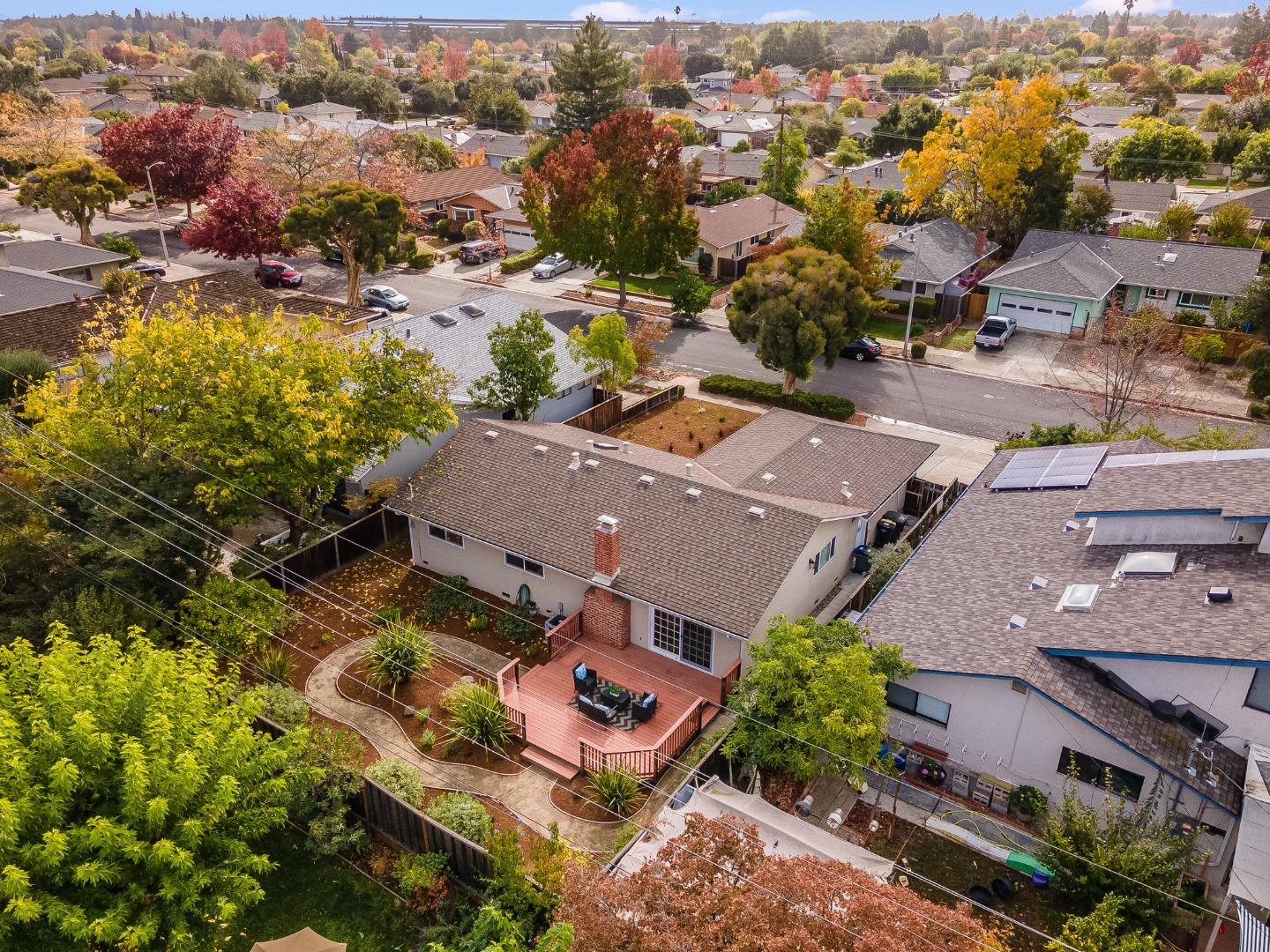831 Flin Way Sunnyvale, CA 94087 - Photo 45 of 55 an aerial view of residential houses with outdoor space