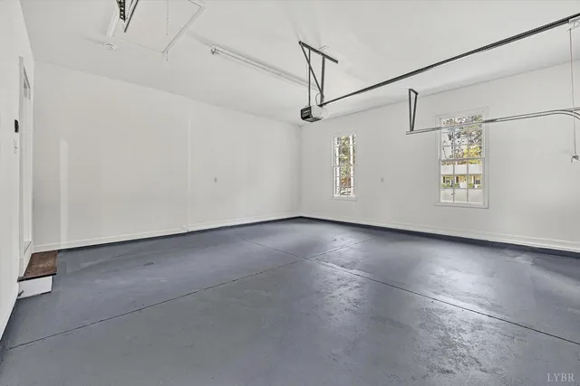 a view of a bench in a backyard