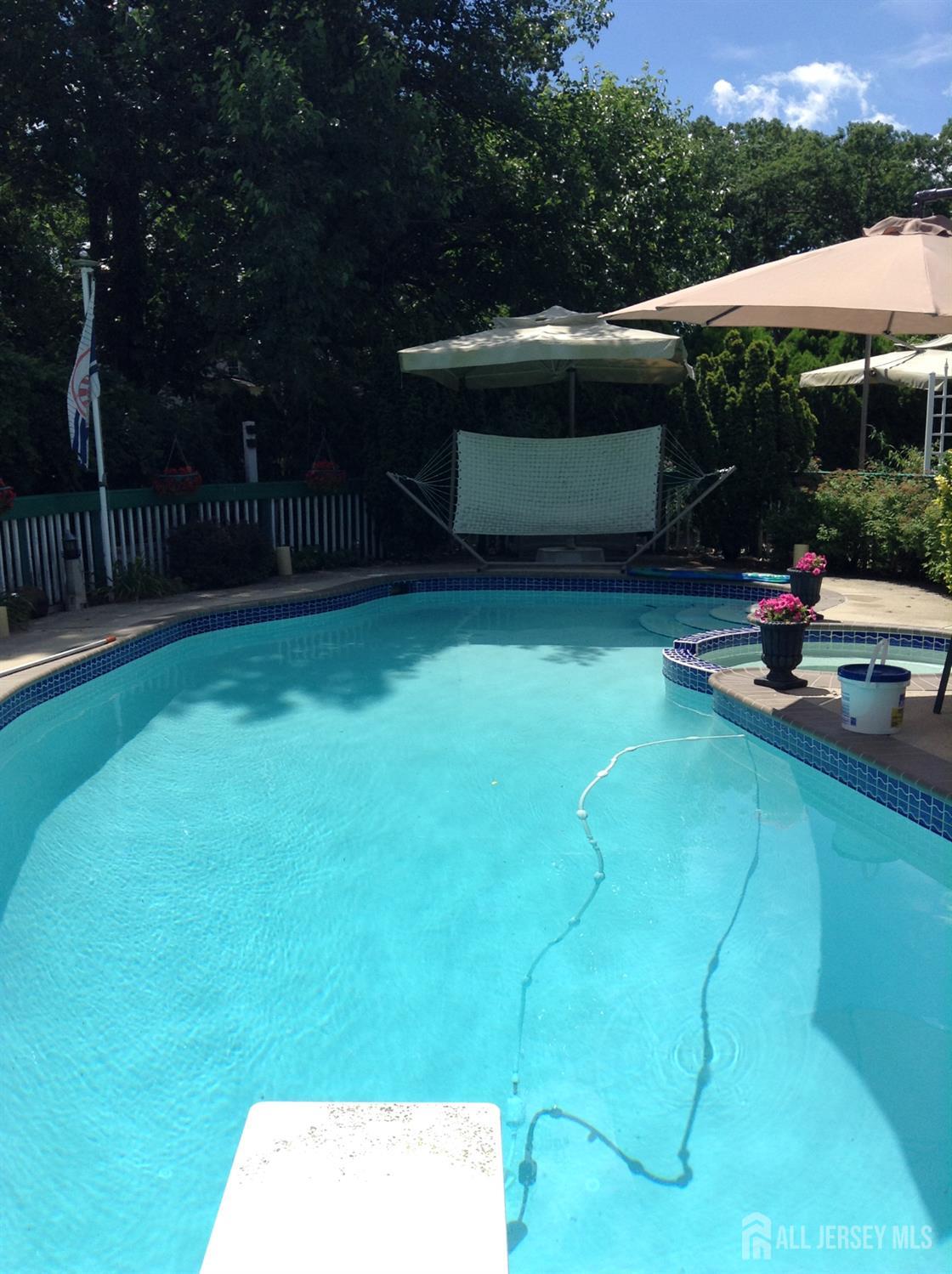 16 Marsad Drive Old Bridge, NJ 08857 - Photo 5 of 18 a view of backyard with swimming pool and outdoor seating