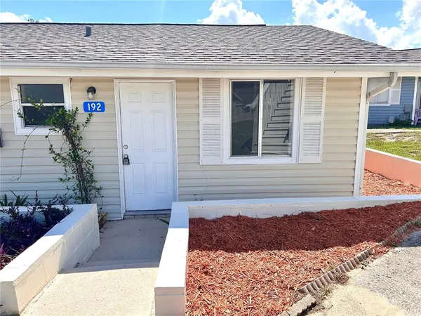 a front view of a house