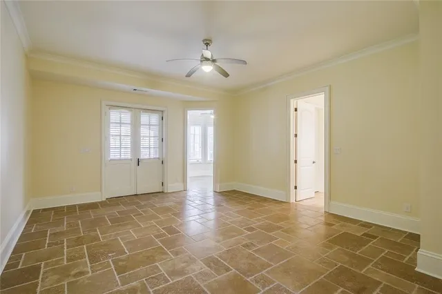 a media room with lots of chairs and a projector