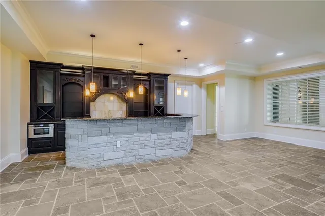 a view of a pathway both side of house