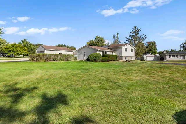 a house view with a garden space