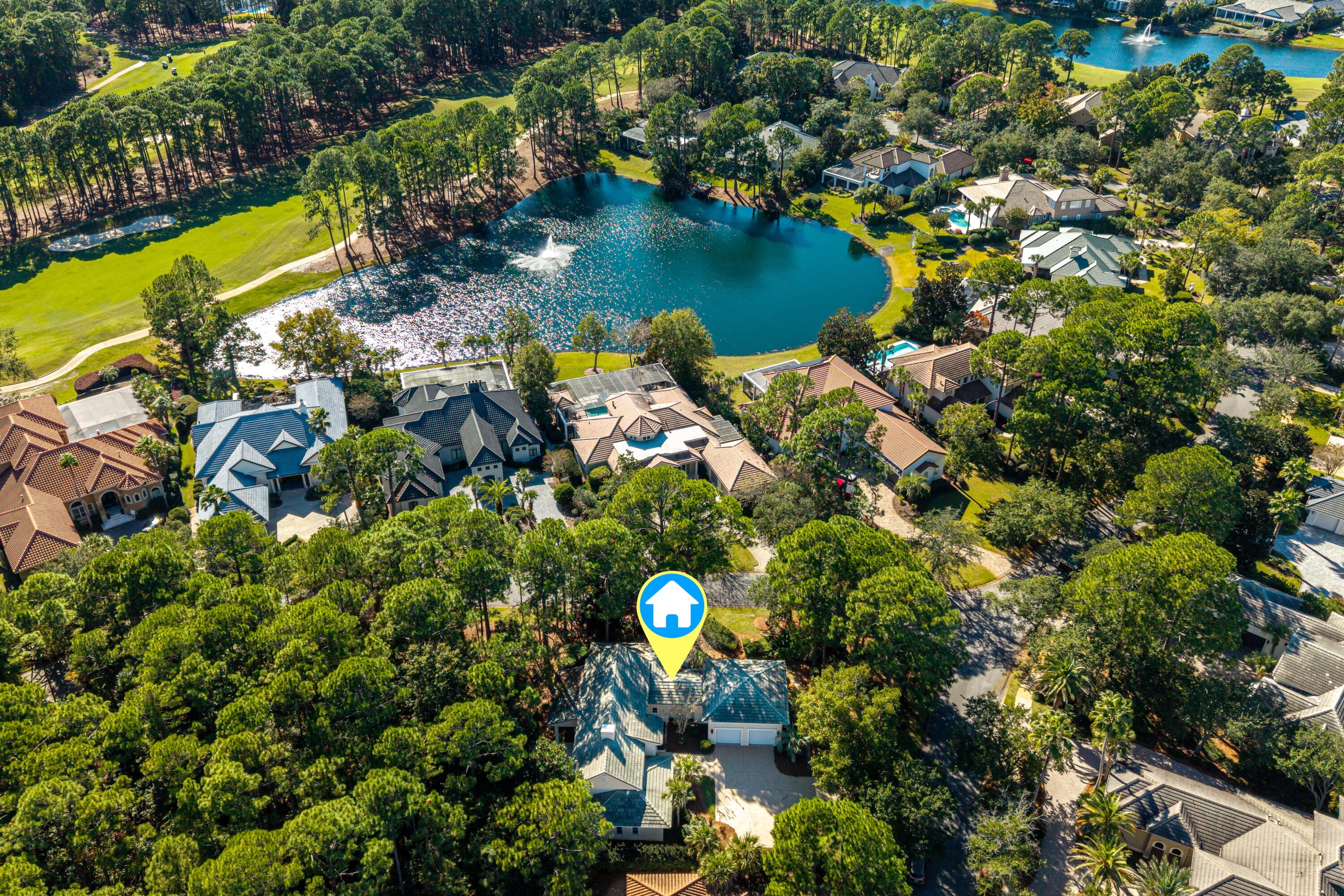 2928 Pine Valley Road Miramar Beach, FL 32550 - Photo 48 of 76 a aerial view of a house with a lake view