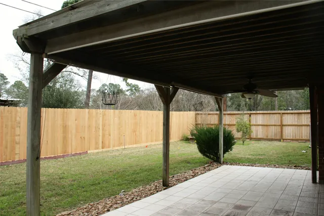 a view of a backyard with a garden