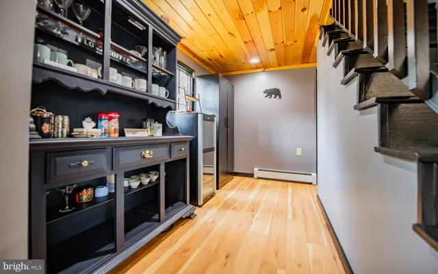 a view of a kitchen and utility room