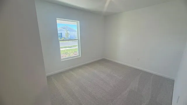an empty room with a window