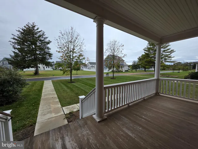a view of park with large trees